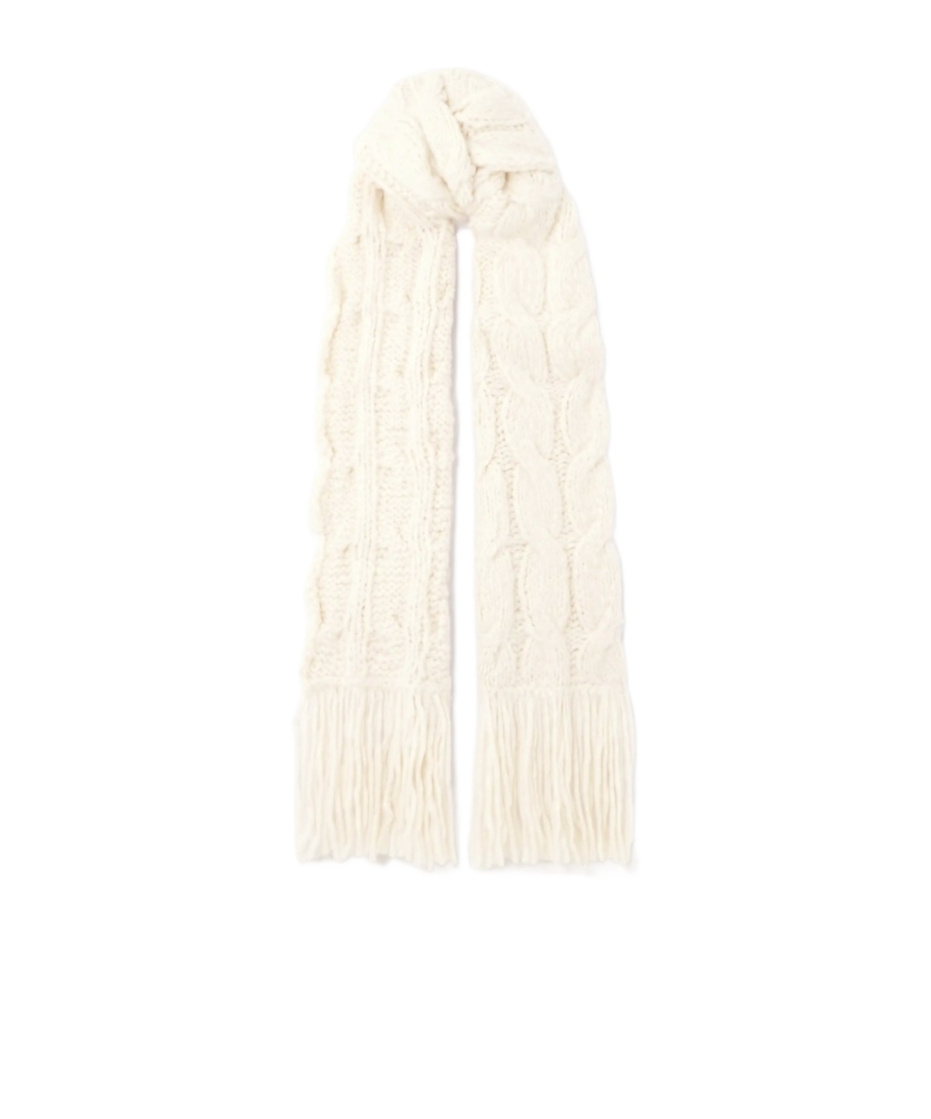 Gabriela Hearst Fringed Scarf In White