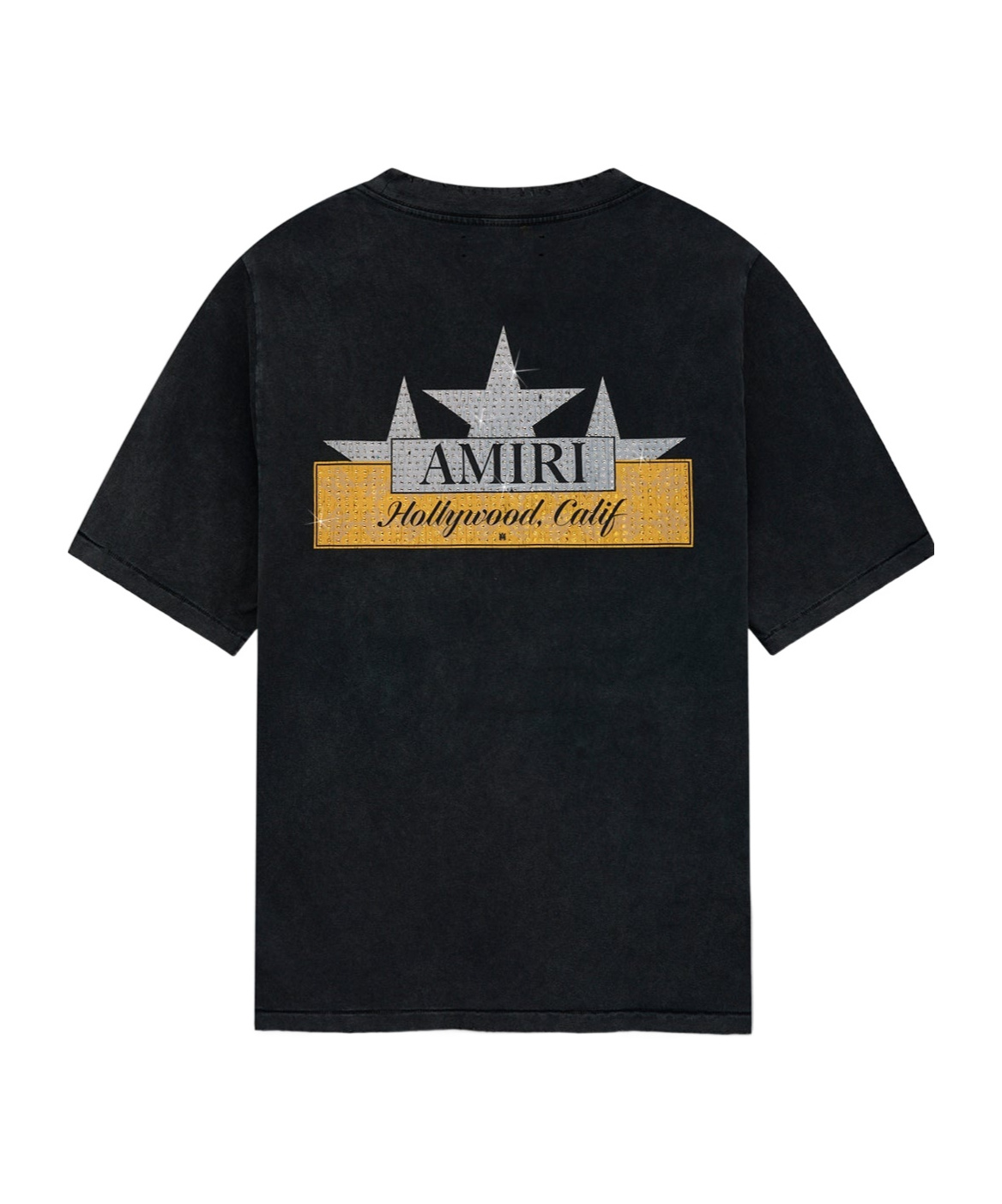 Amiri Vintage Crystal Star T-shirt In Black