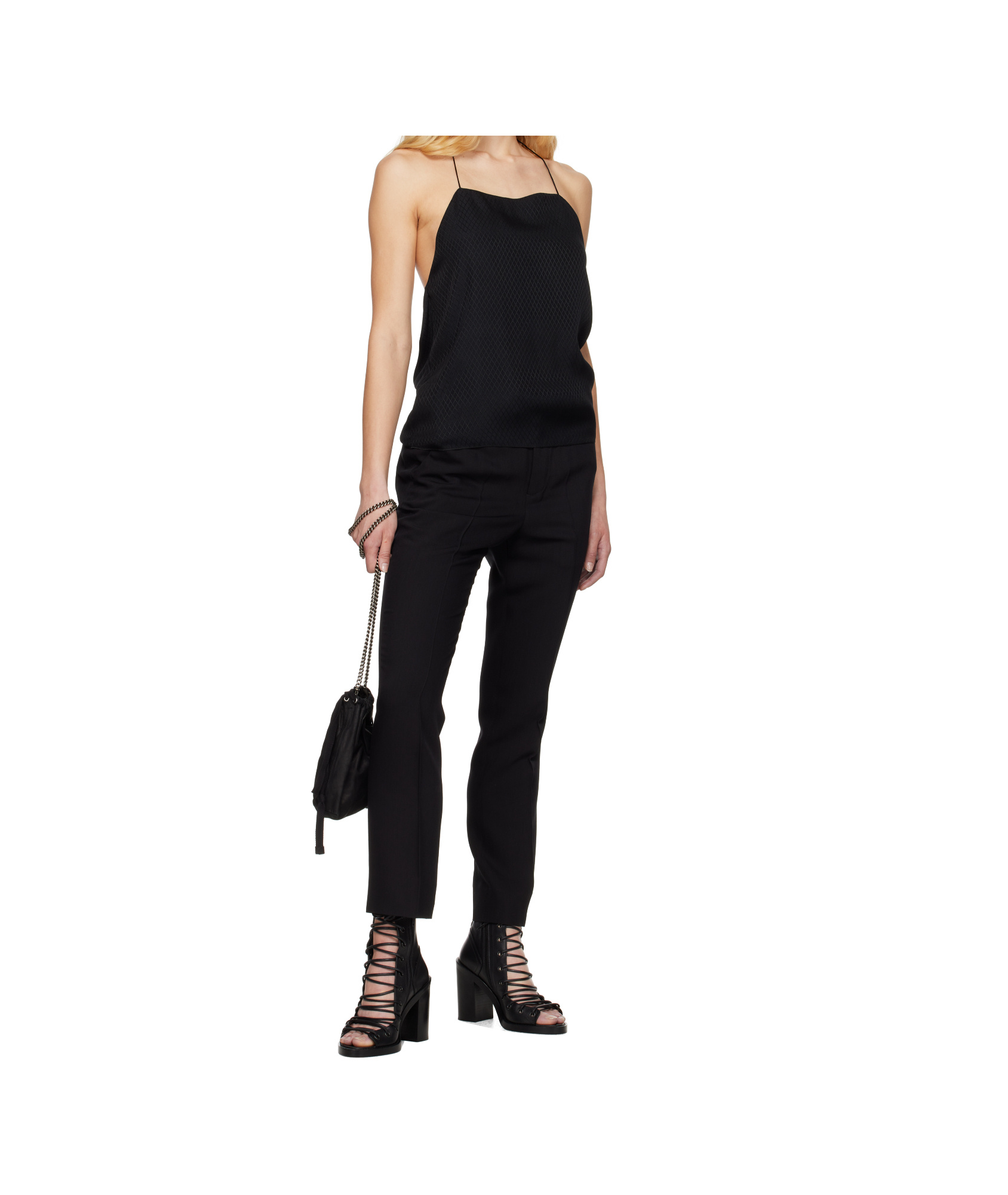 Ann Demeulemeester Black Heda Open Back Top In Black