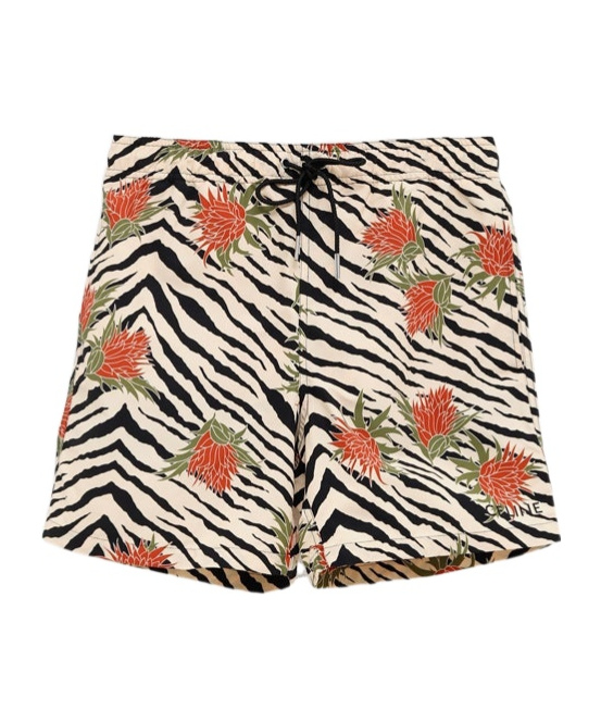 Celine Patterned Swim Trunks
