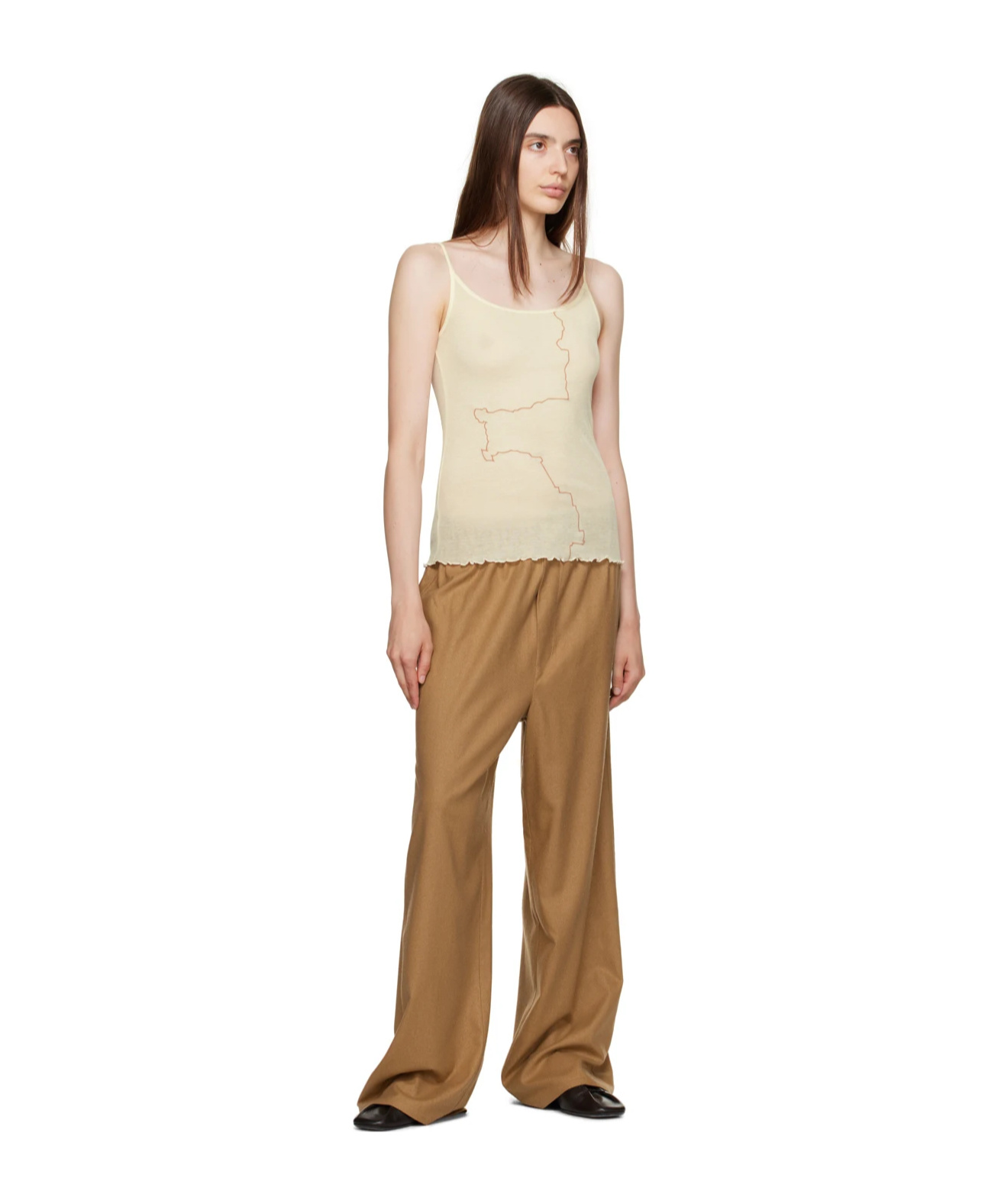 Baserange Spoon Collar Sling In Nude