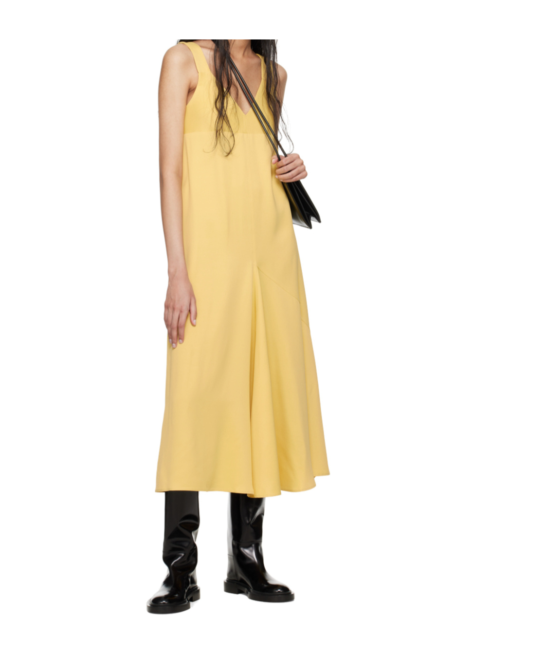 Studio Nicholson Yellow Wylie Maxi Dress In Yellow