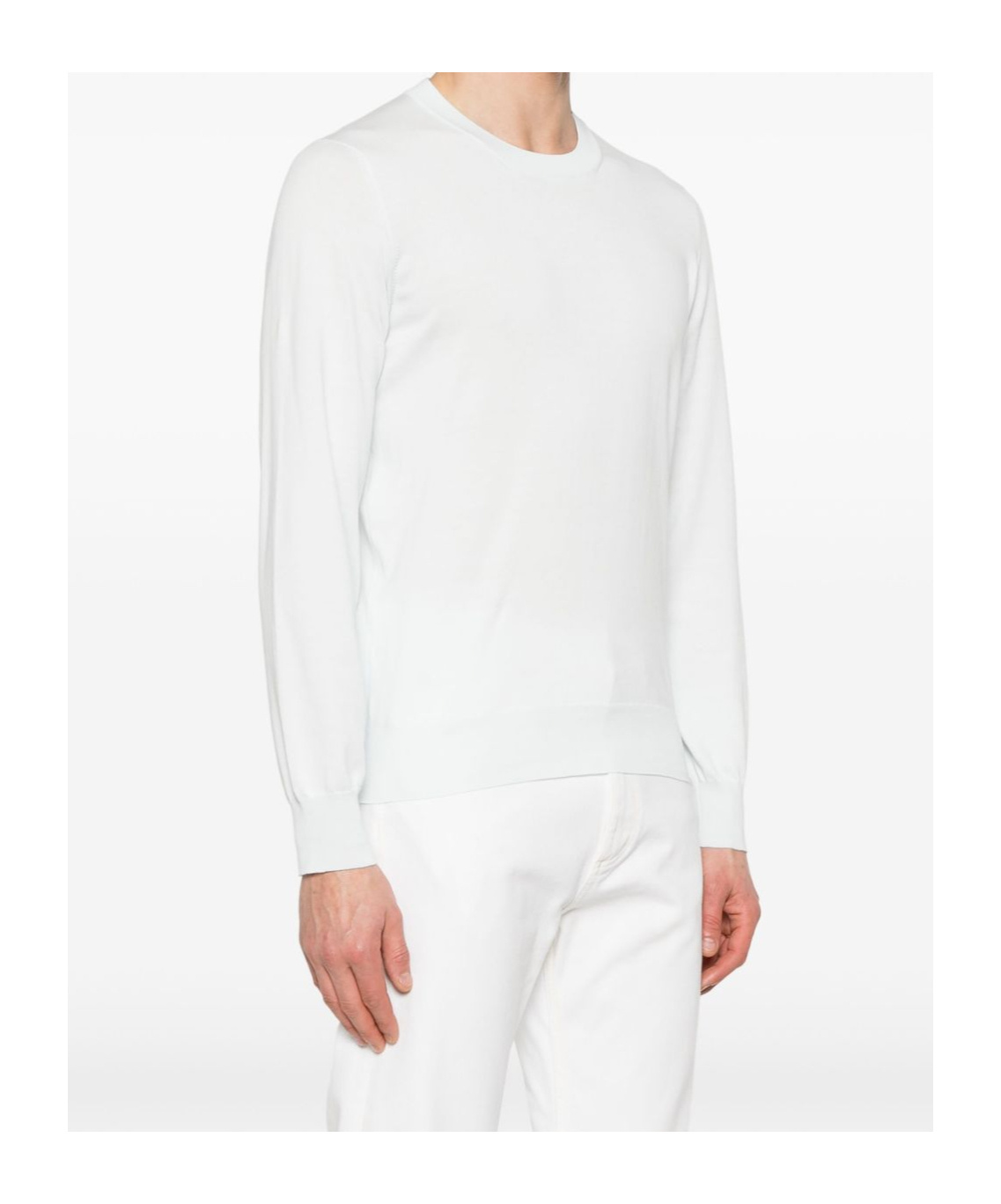 Brunello Cucinelli Fein Gestricktes T-shirt In White