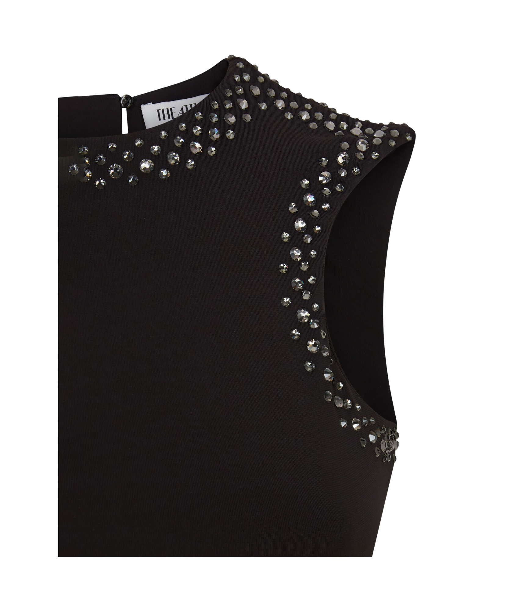 Attico Black Midi Dress In Black