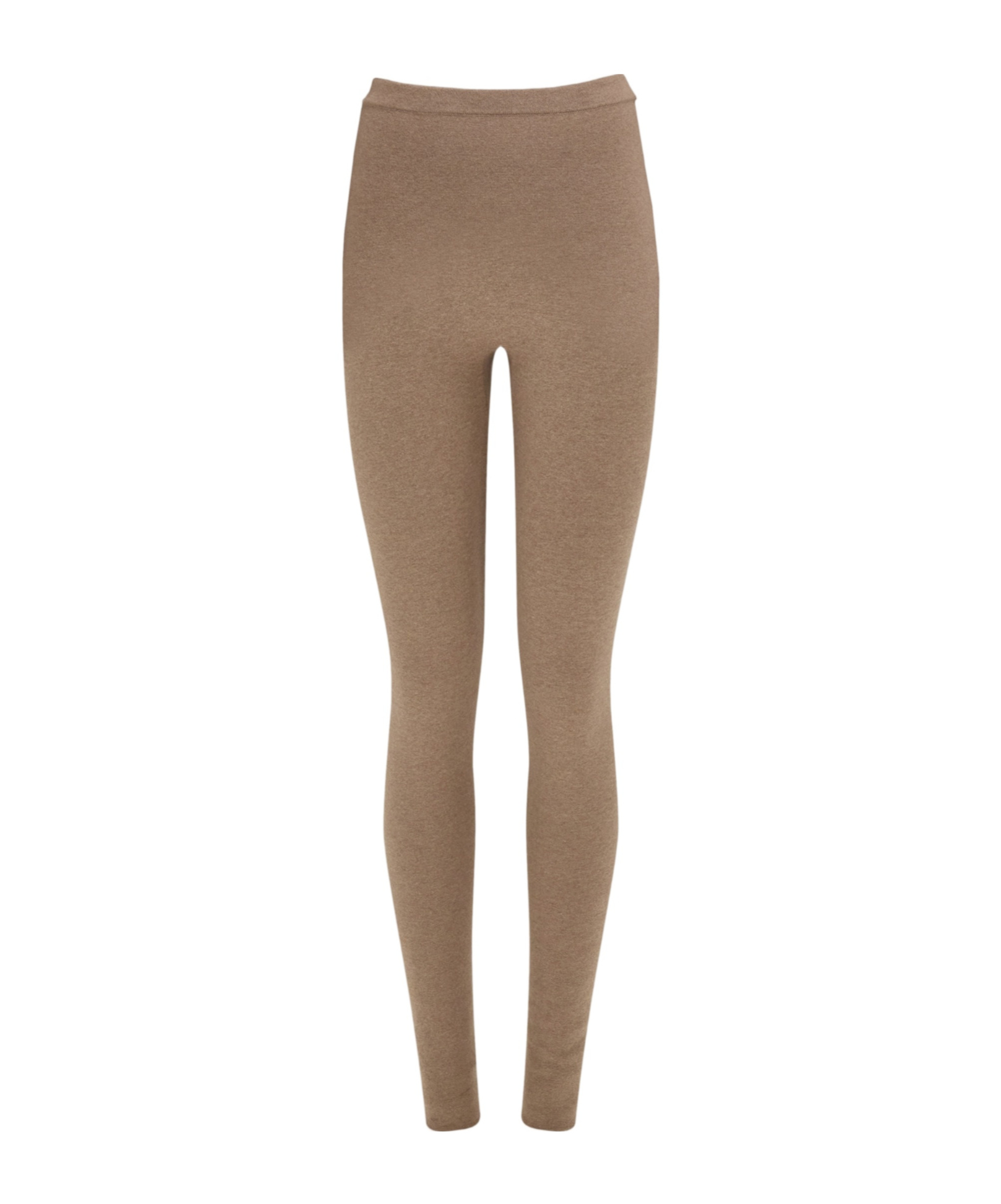 Ferragamo Elasticated-waistband Virgin-wool Leggings In Brown