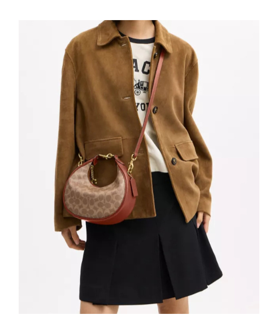 Coach Jonie Bag 22 In Signature Canvas In Brown