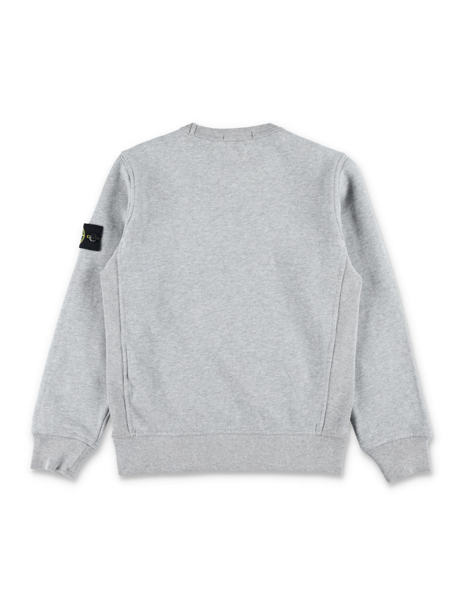 Stone Island Junior Logo Patch Sweatshirt In Gray