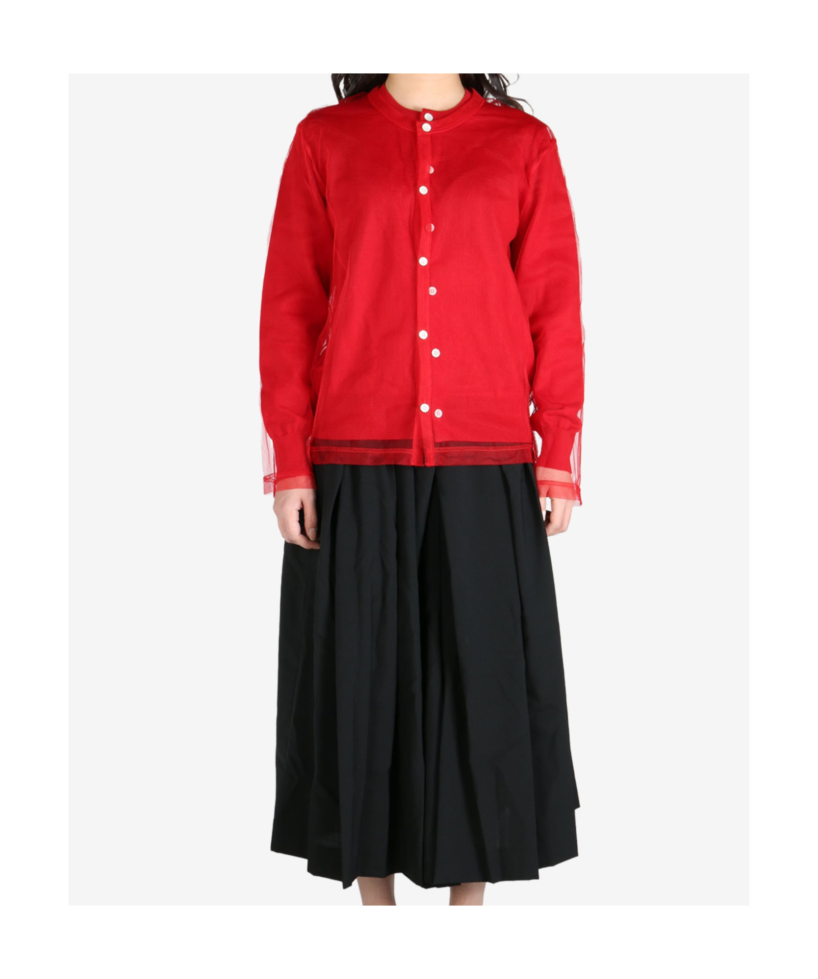 COMME DES GARÇONS TULLE LAYERED BUTTON TOP