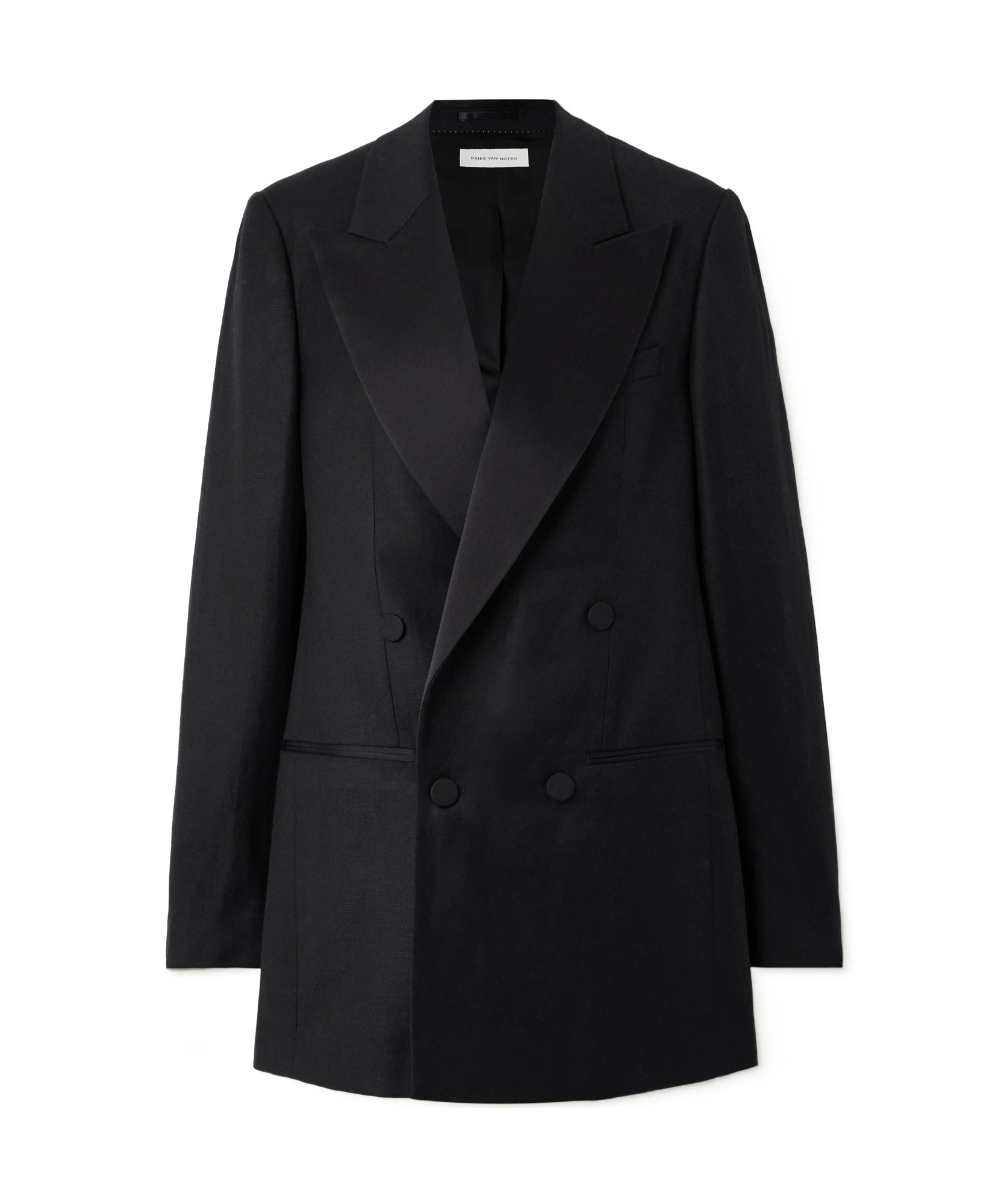 Dries Van Noten Double-breasted Blazer In Black