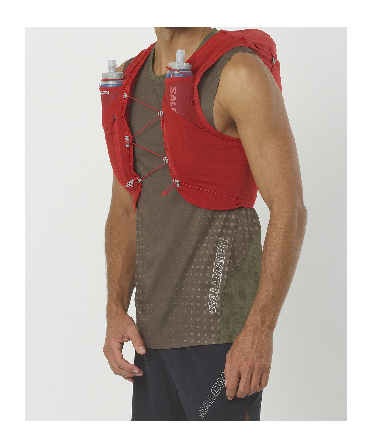 Salomon Adv Skin 12 Running Vest In Red