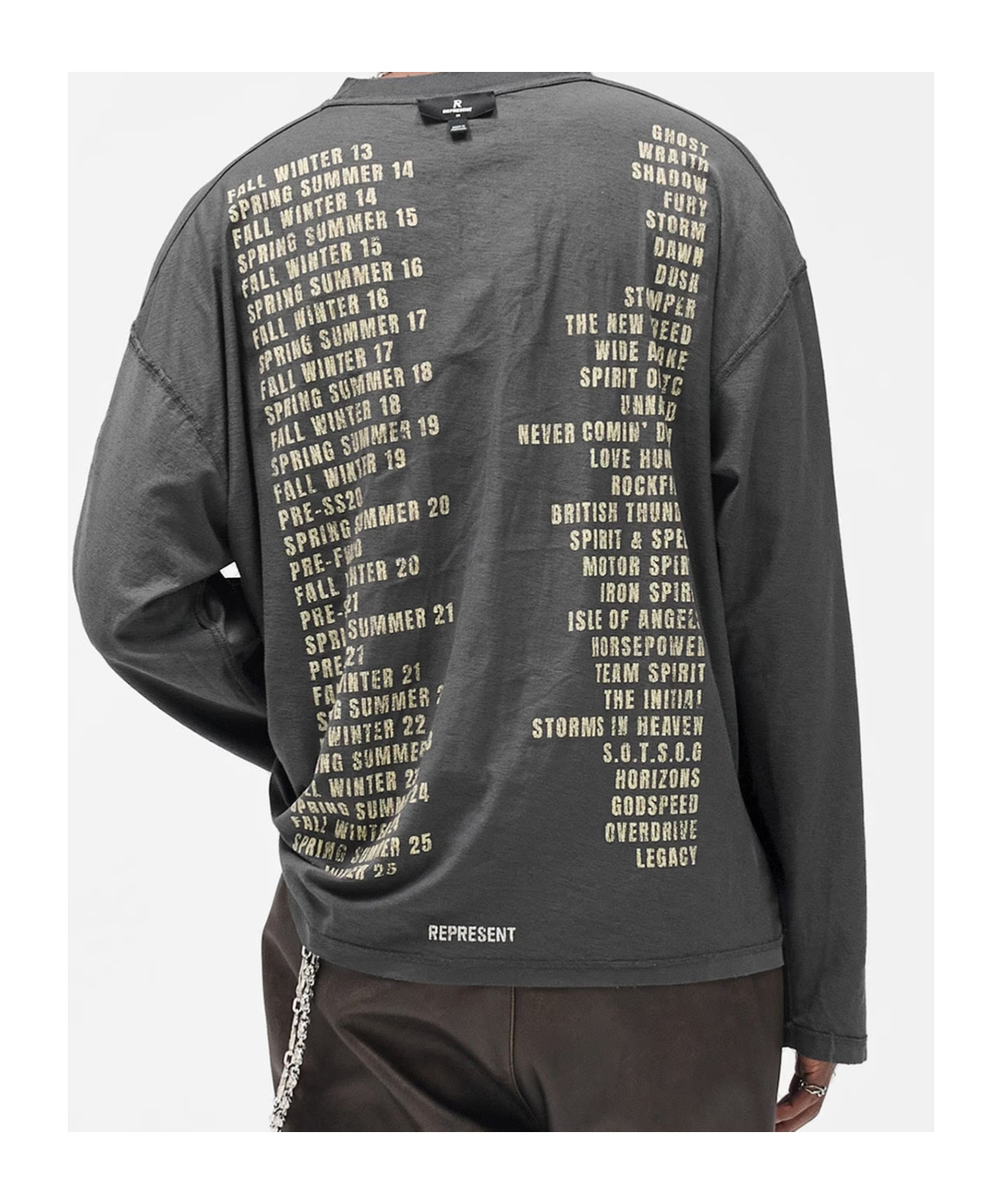 Represent Reversible Living Legacy Tour Long Sleeve T-shirt In Black