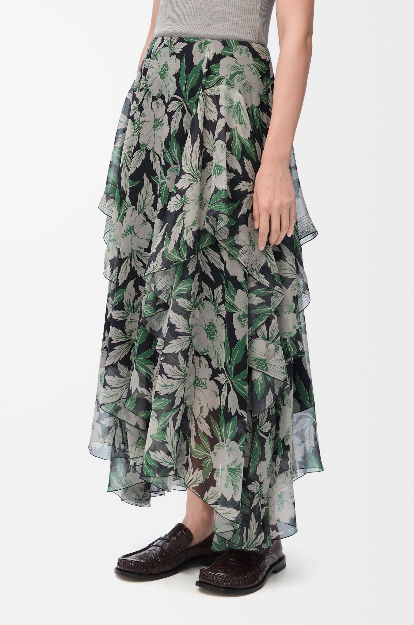 Loewe Silk Skirt In Multi-color