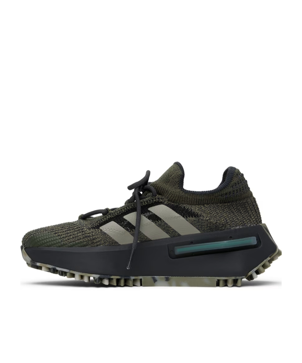 Adidas Originals Kids Khaki Nmd_s1 Big Kids Sneakers In Black