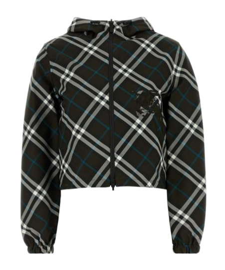 Burberry Embroidered Polyester Reversible Jacket In White