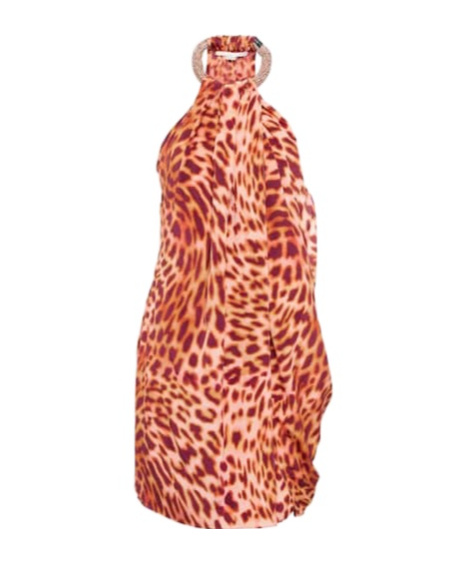 Stella Mccartney Printed Halterneck Minidress In Multi