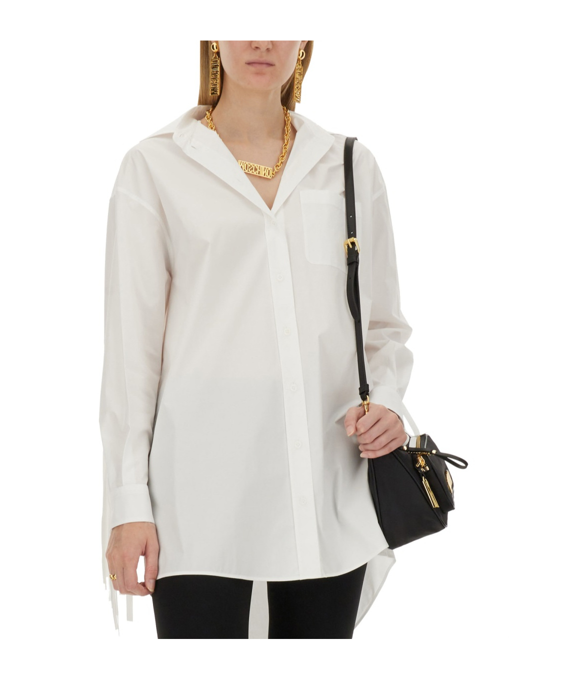 Moschino Poplin Shirt In White