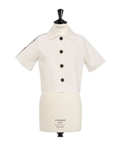 Dior Lapel Short-sleeved Shirt In White