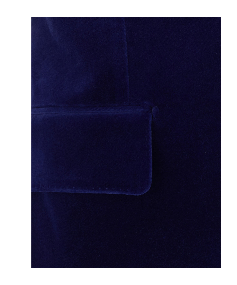Tom Ford Fluid Velvet Shelton Cocktail Blazer In Blue
