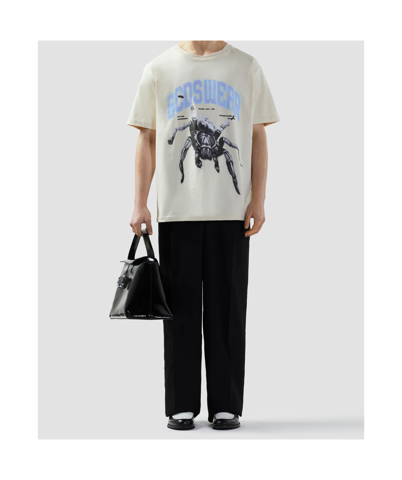 Shop Gcds Wear Spider Oversize T-shirt In Bone