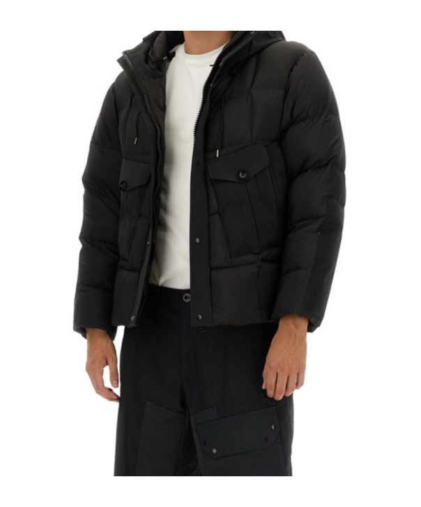 Ten C Storm Jacket With Hood And Pockets In Black
