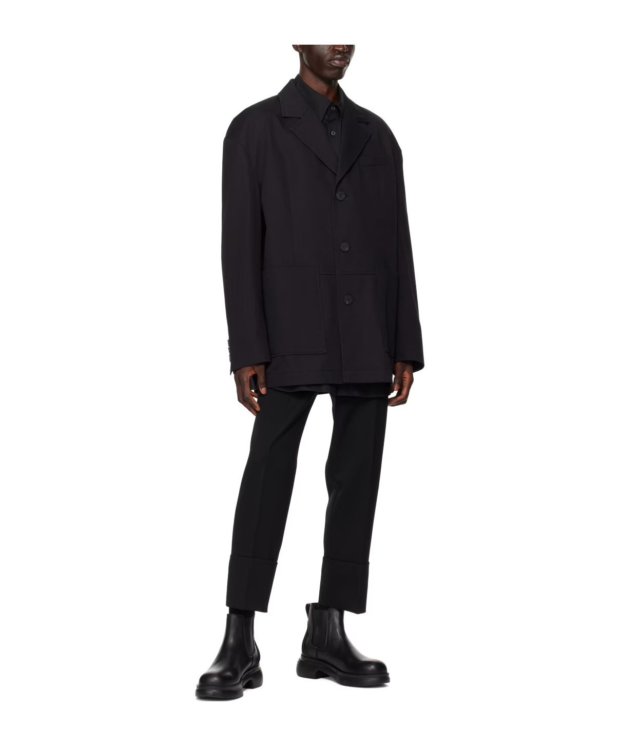 Wooyoungmi Logo Single-breasted Suit Jacket In Black