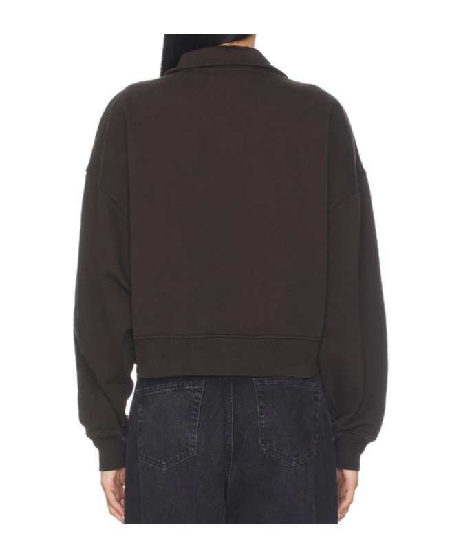 Citizen Of Humanity Long-sleeved Button-down Sweatshirt In Brown