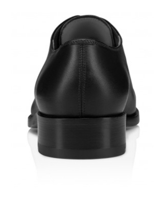 Christian Louboutin Cortomale Leather Derby Shoes In Black