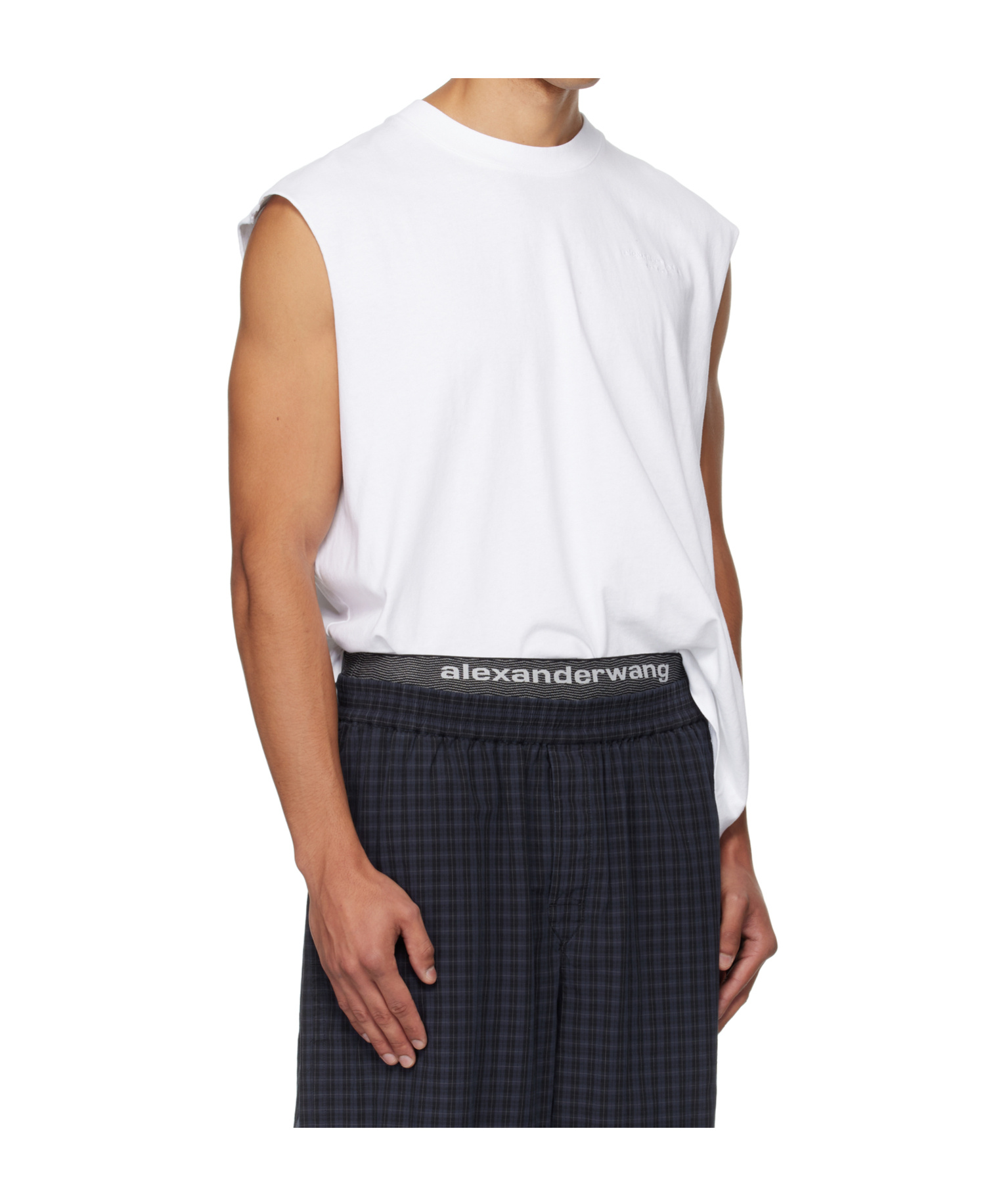 Alexander Wang Cropped Tank Top In White