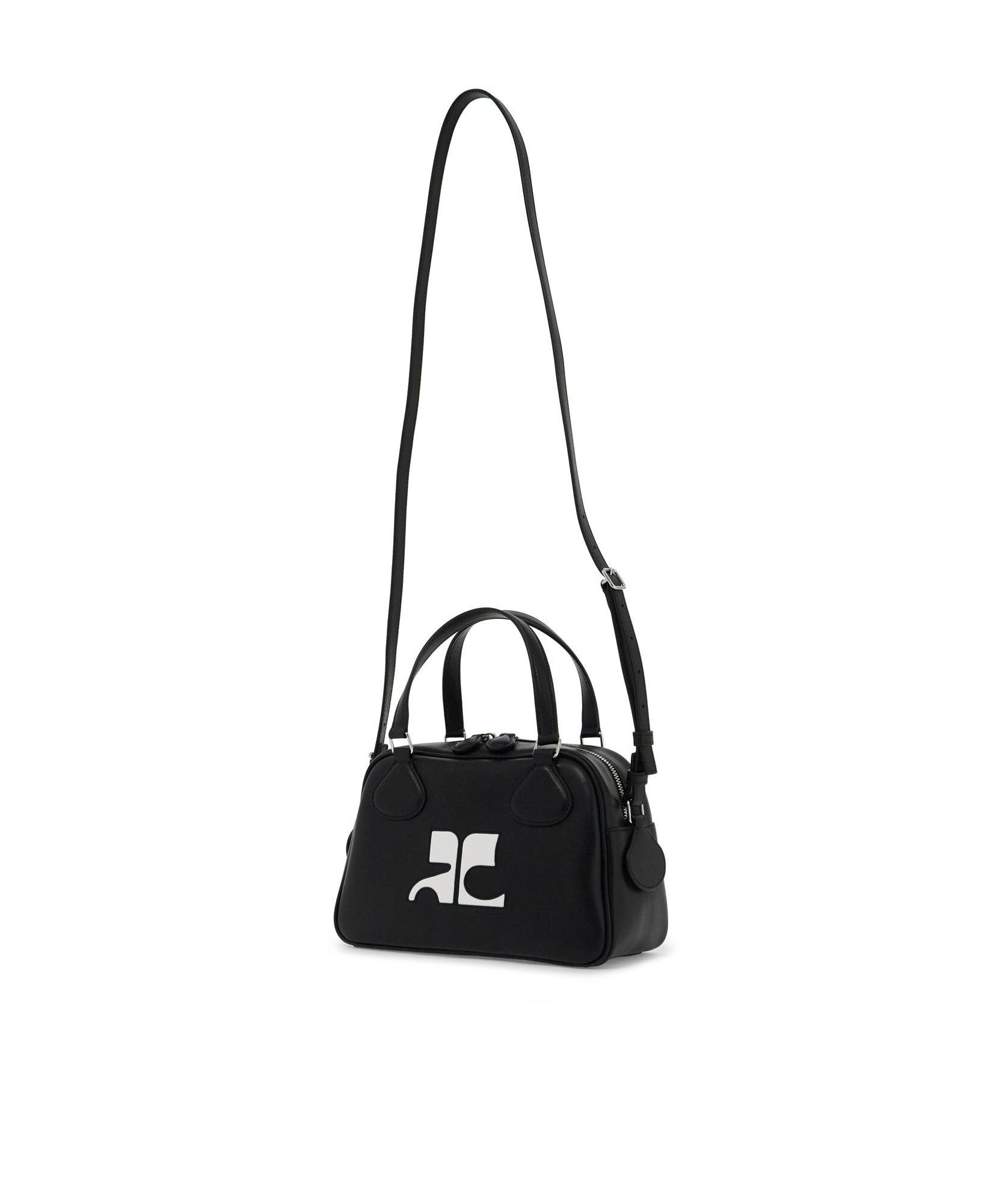 Courrèges Re-edition Naplackbag In Black
