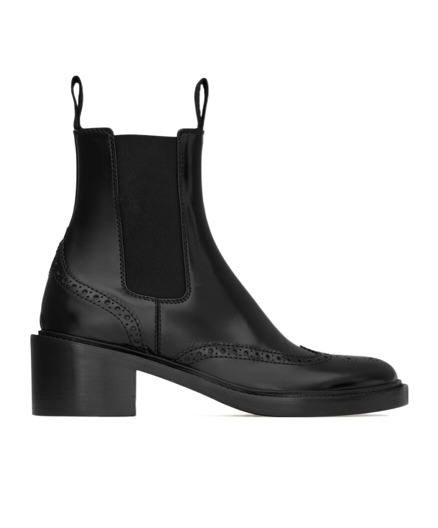 Saint Laurent Vincent Smooth Leather Chelsea Boots Shoes In Black