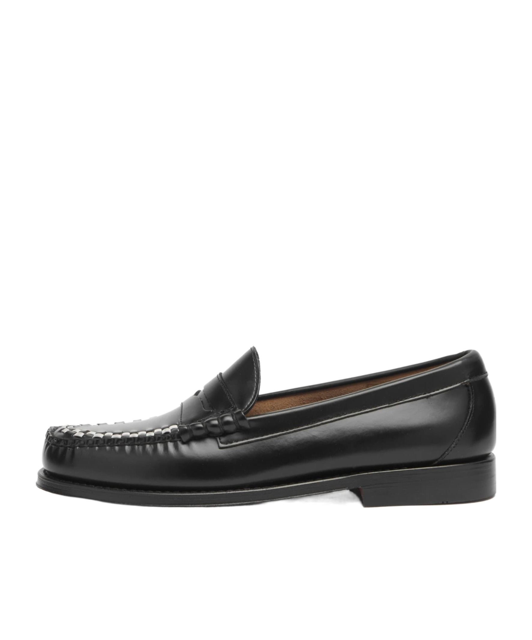G.h. Bass & Co. Round Head Loafer Shoes In Black