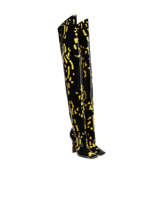 Vetements Printed Over-the-knee Boots In Black