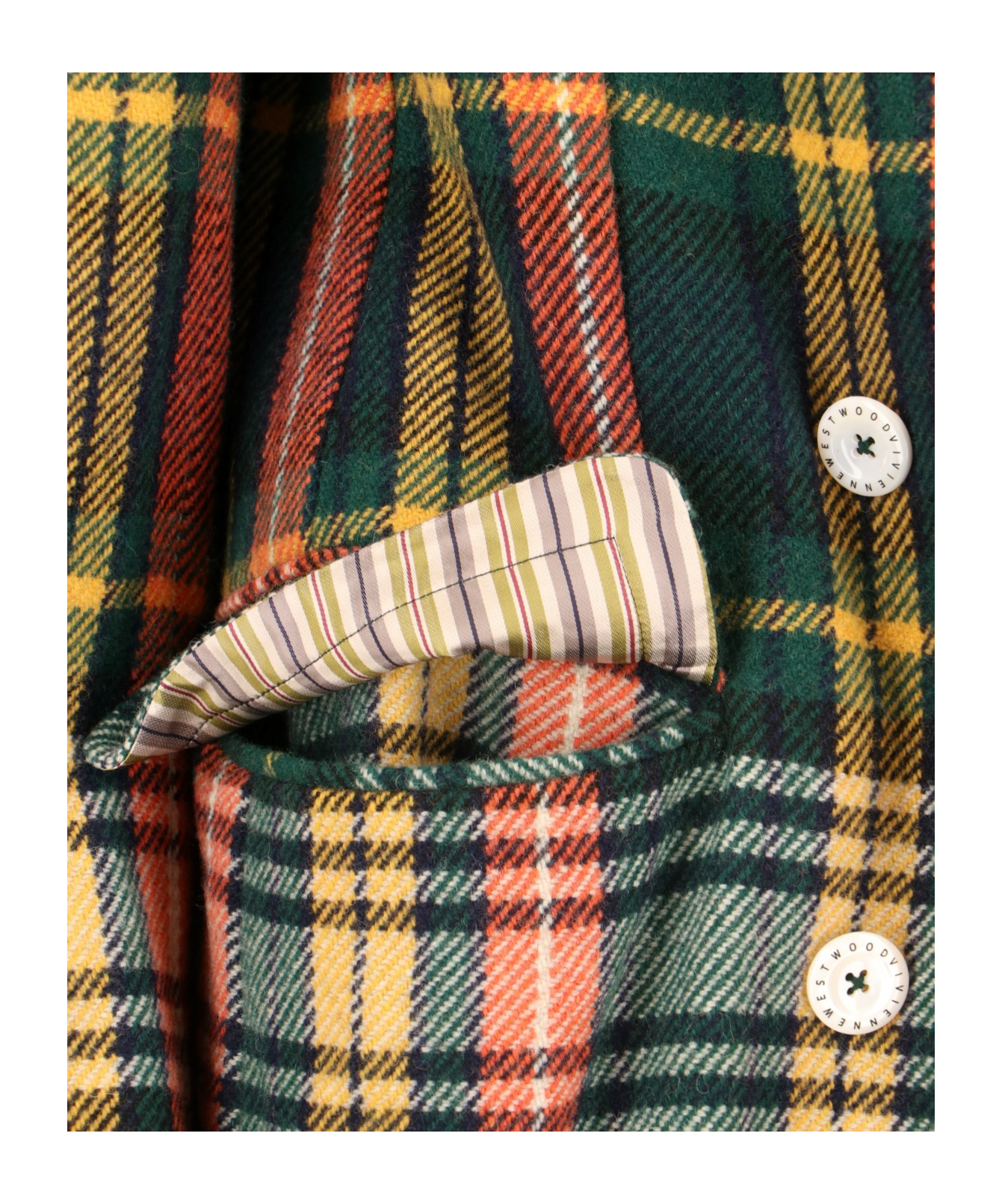 Vivienne Westwood Check Pattern Wool Blend Coat In Brown