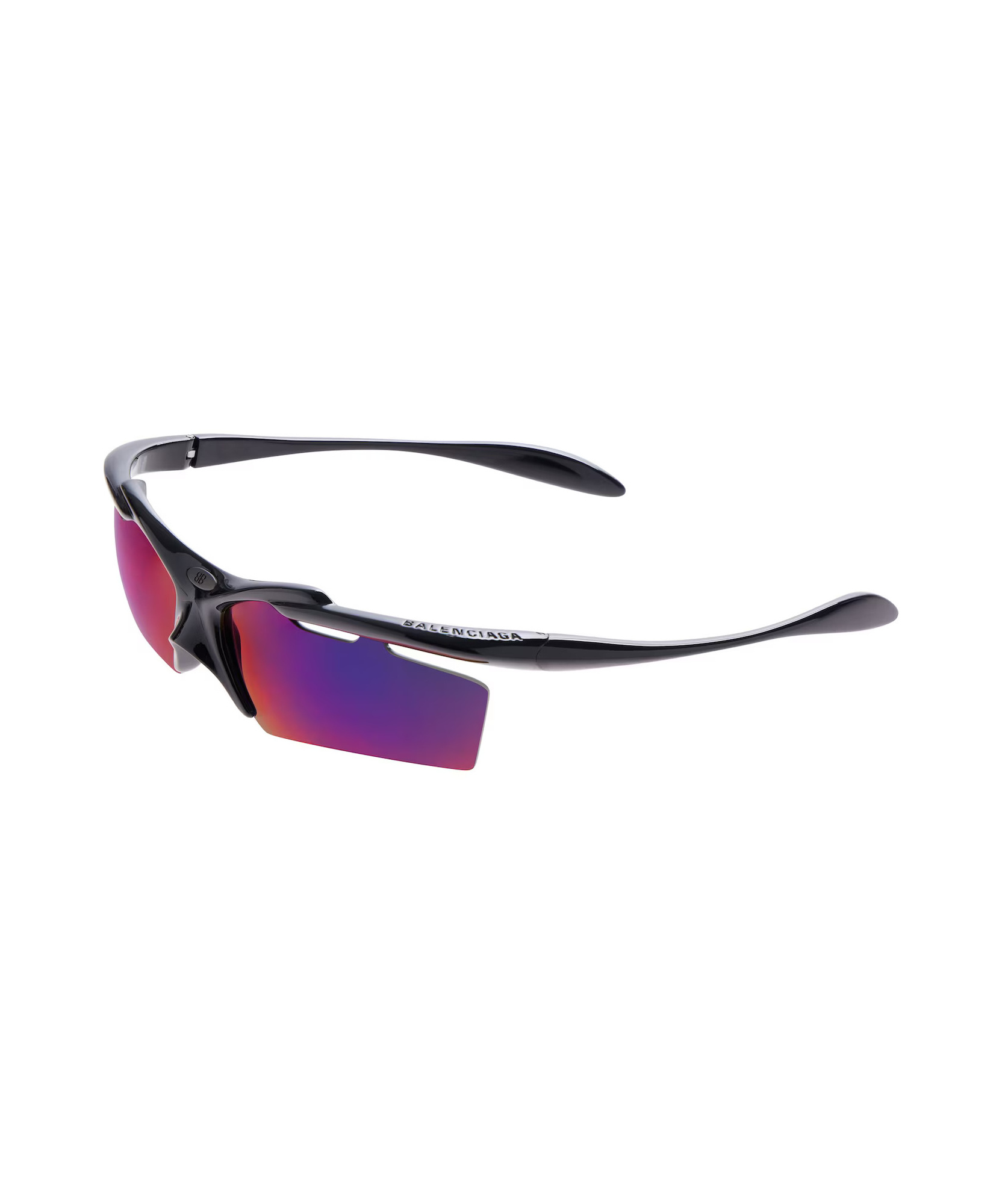 Balenciaga Shield-frame Sunglasses In Black