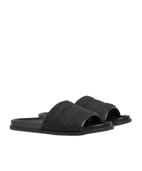 Gucci Men's Slide Sandal In Black