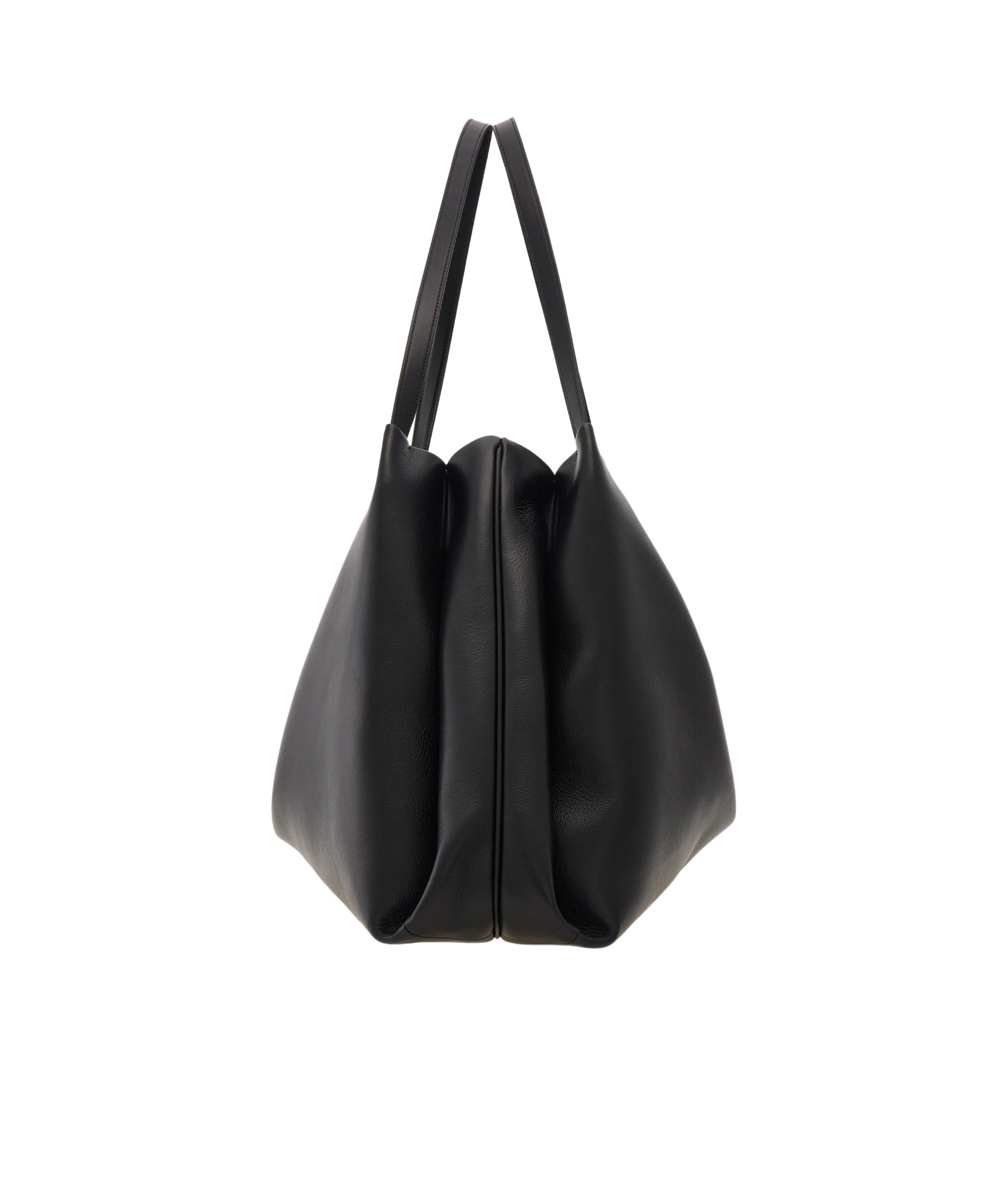 Ferragamo Gancini Medium Leather Tote Bag In Black