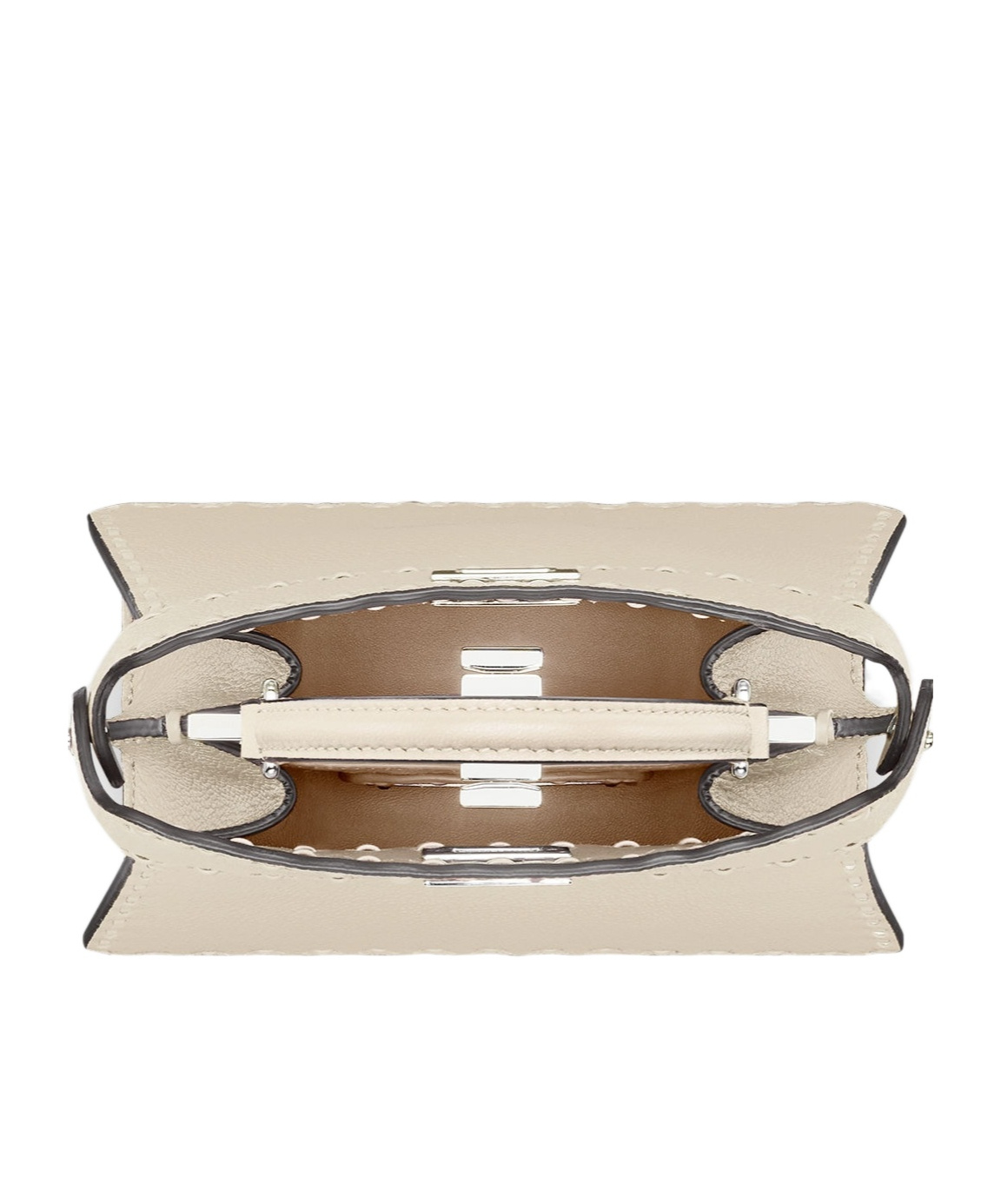 FENDI CAMELLIA-COLOURED SELLERIA BAG WITH 306 HAND-SEWN TOPSTITCHES