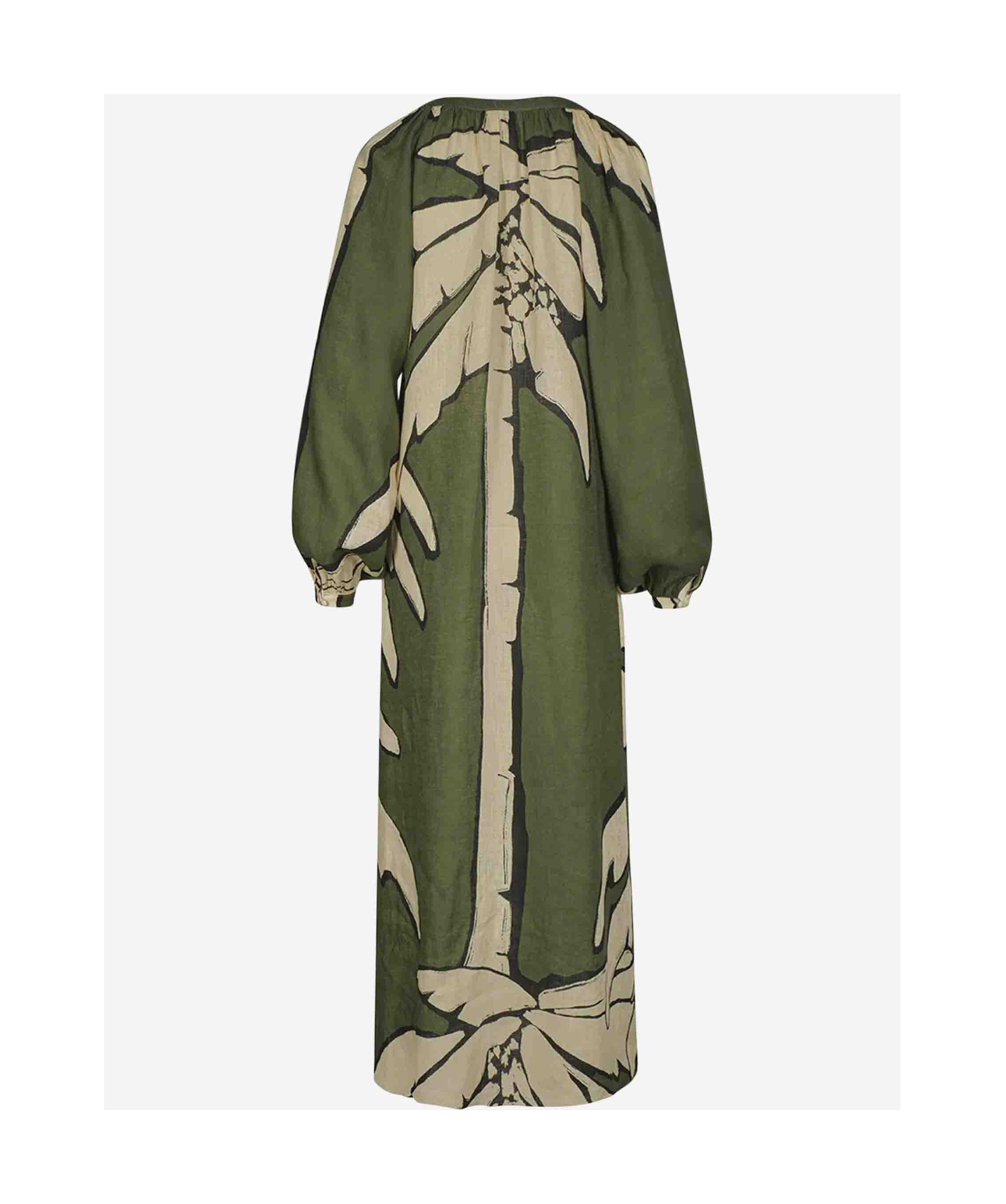 Shop Johanna Ortiz Long-sleeved Dress In Green