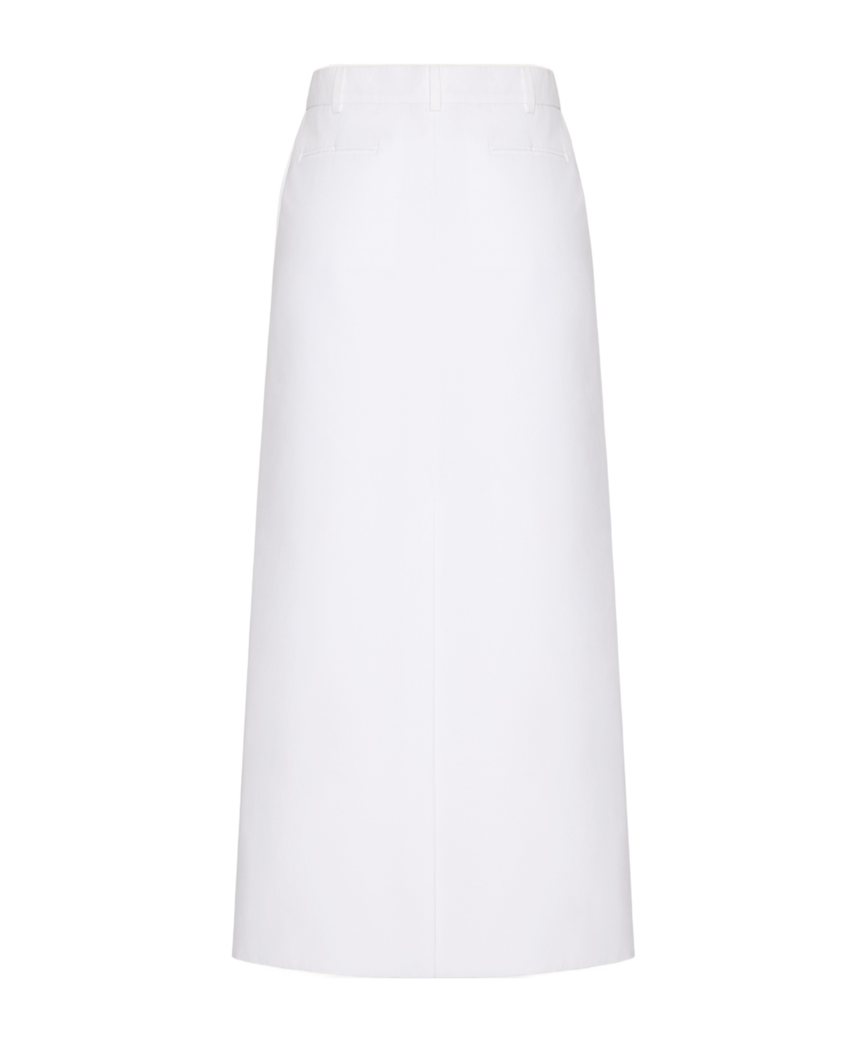 Shop Valentino Cotton Midi Skirt In White