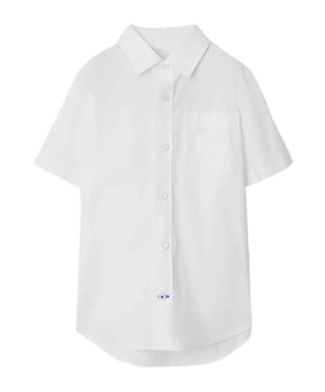 Burberry Classic-collar Button-up Shirt In White