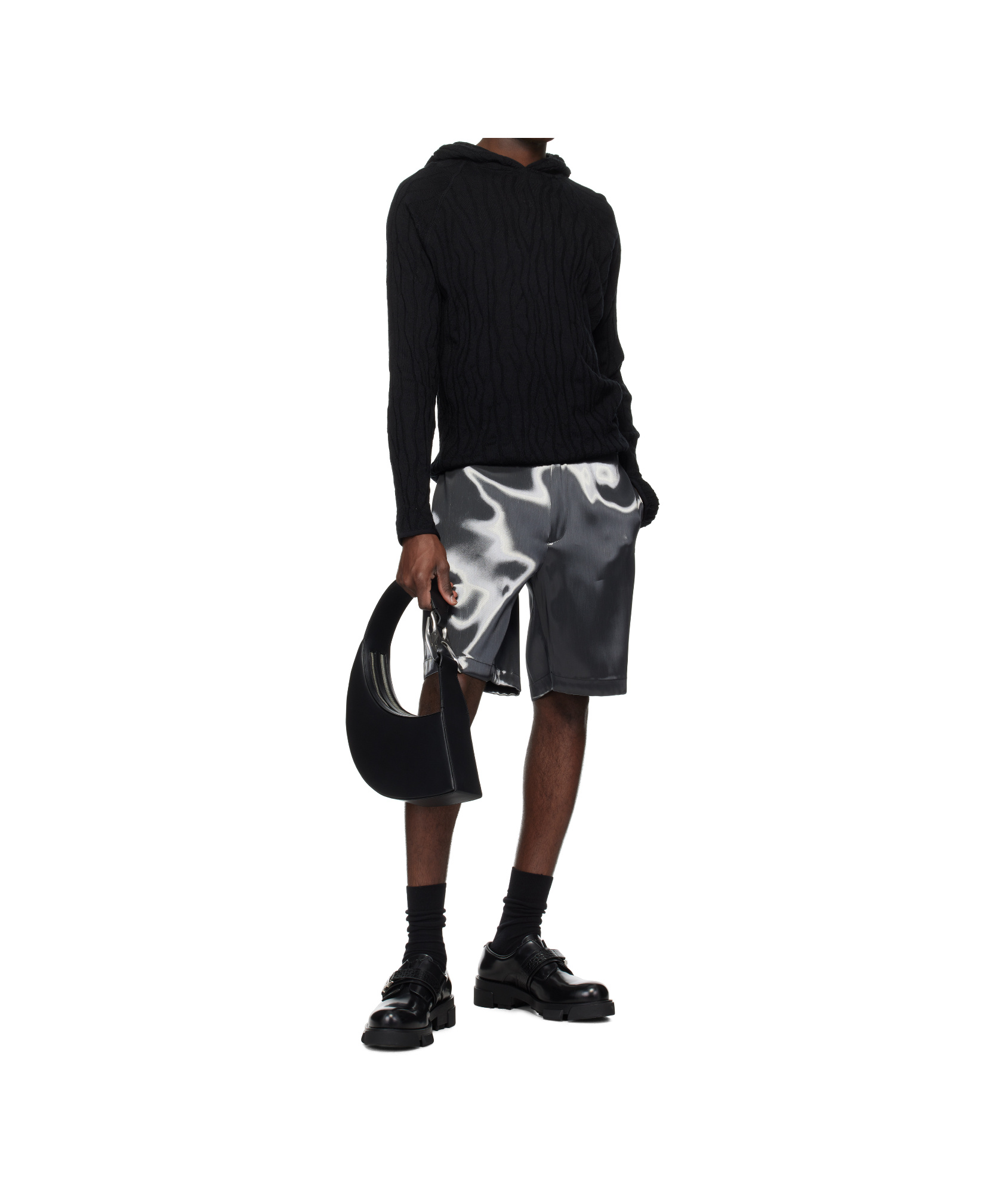 Heliot Emil Belt Loop Shorts In Gray L