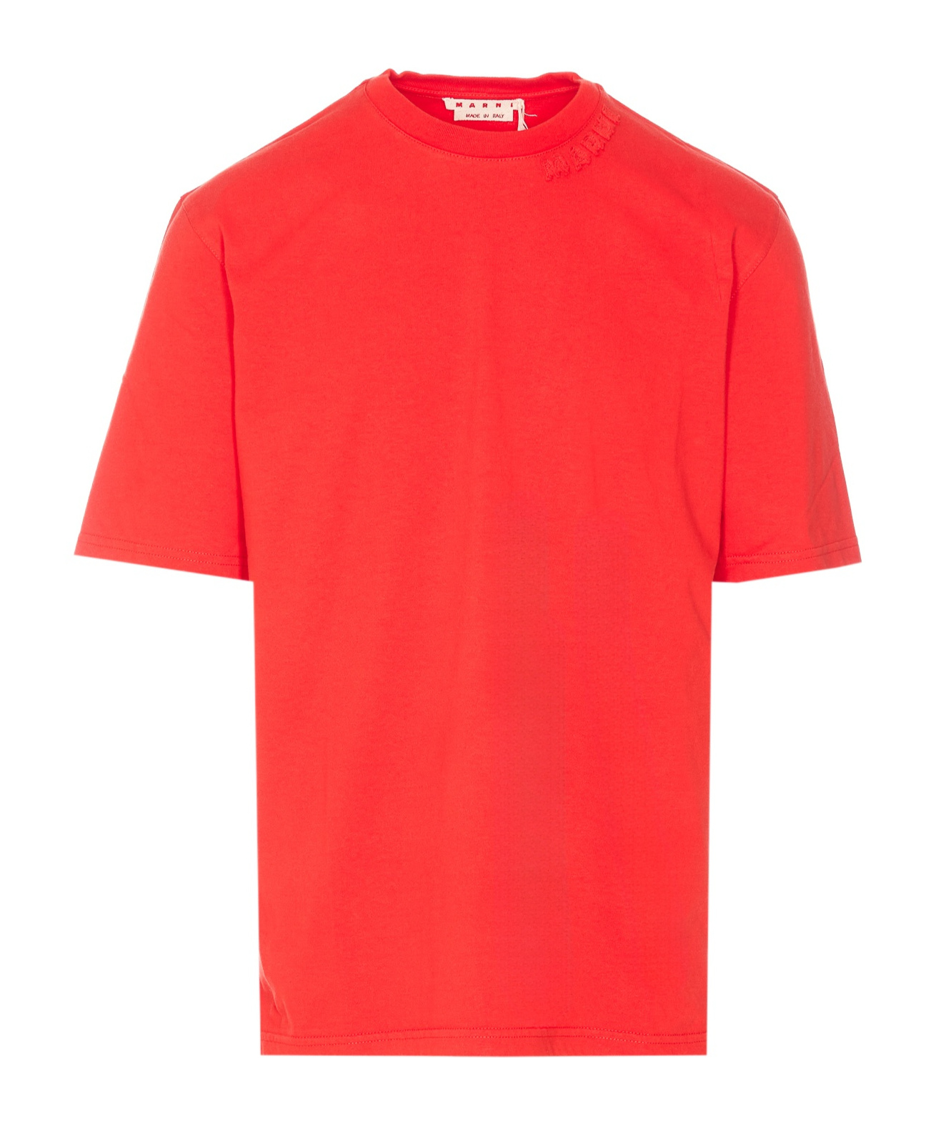 Marni Crewneck T-shirt Short Sleeves In Orange