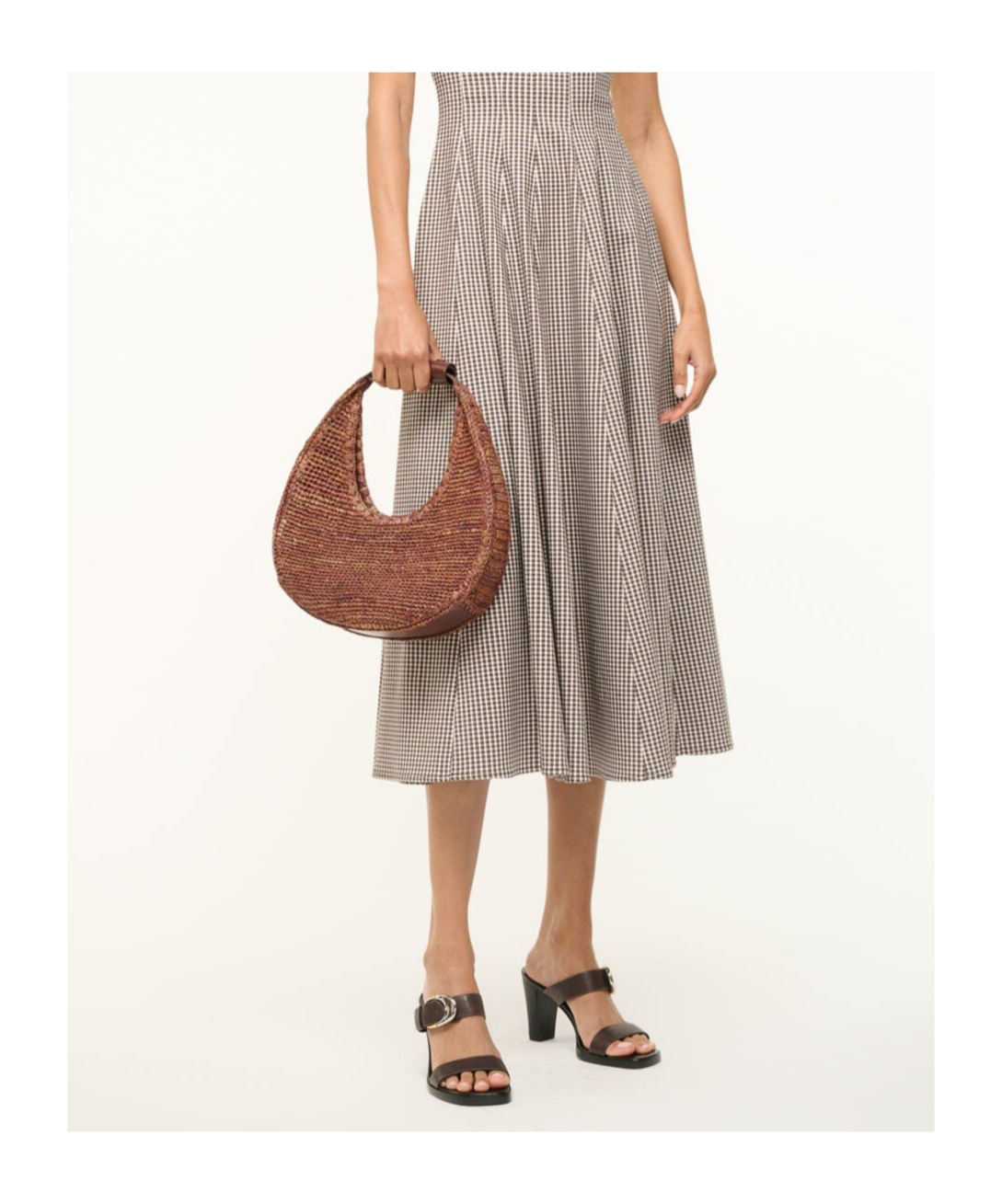 Staud Moon-shaped Handbag In Red