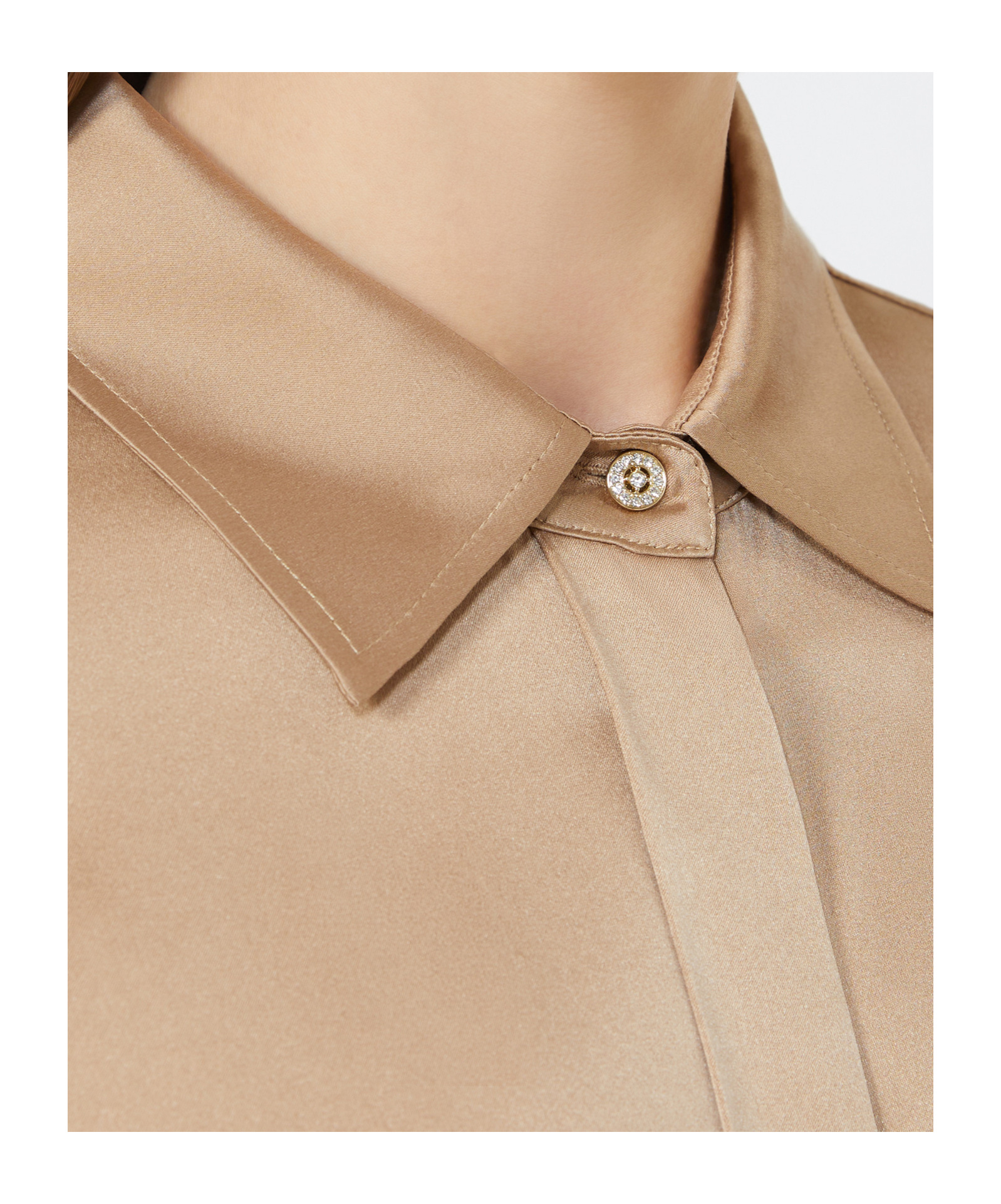 Max Mara Long Sleeve Shirt In Brown