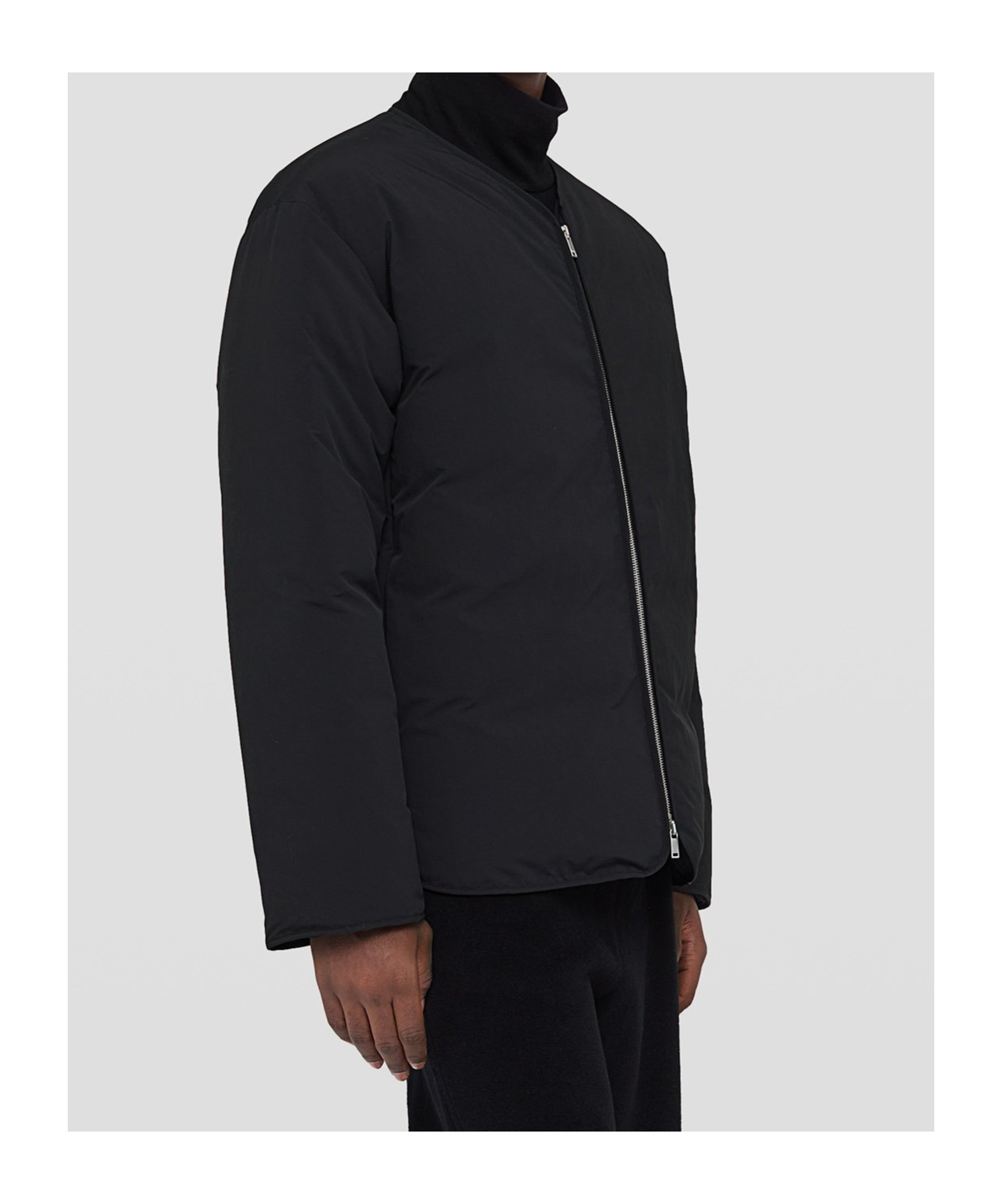 Jil Sander Zipped Down Jacket In Black