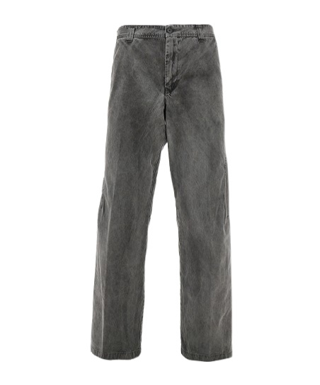 Diesel Gray P-franck-a Trousers In Black