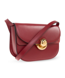 Furla Small Sfera Curved-flap Cross Body Bag In Red