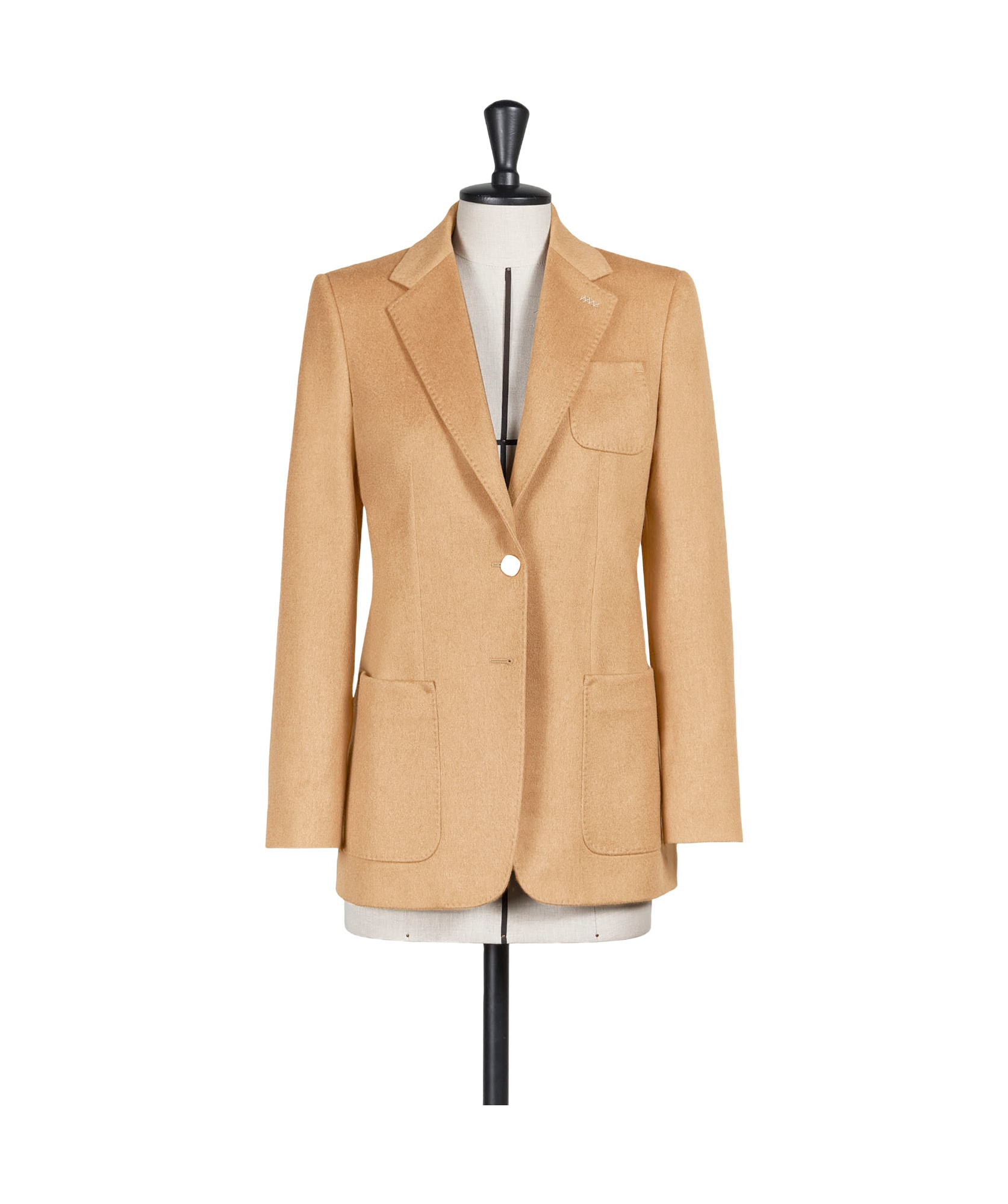 Max Mara Long-sleeved Suit Coat In Nude