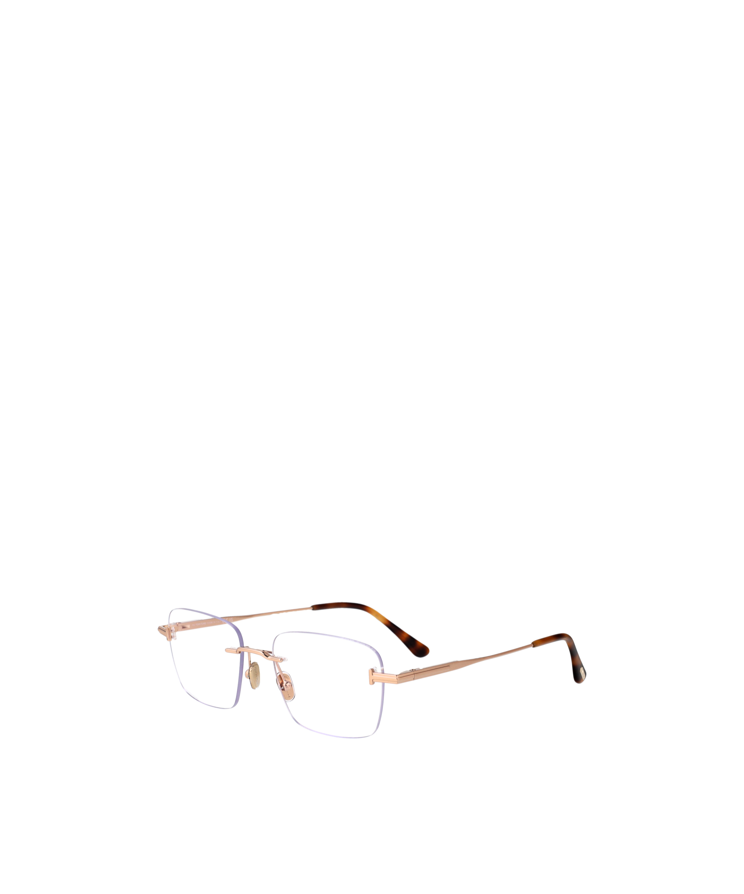 Tom Ford Rectangle Glasses In Gold