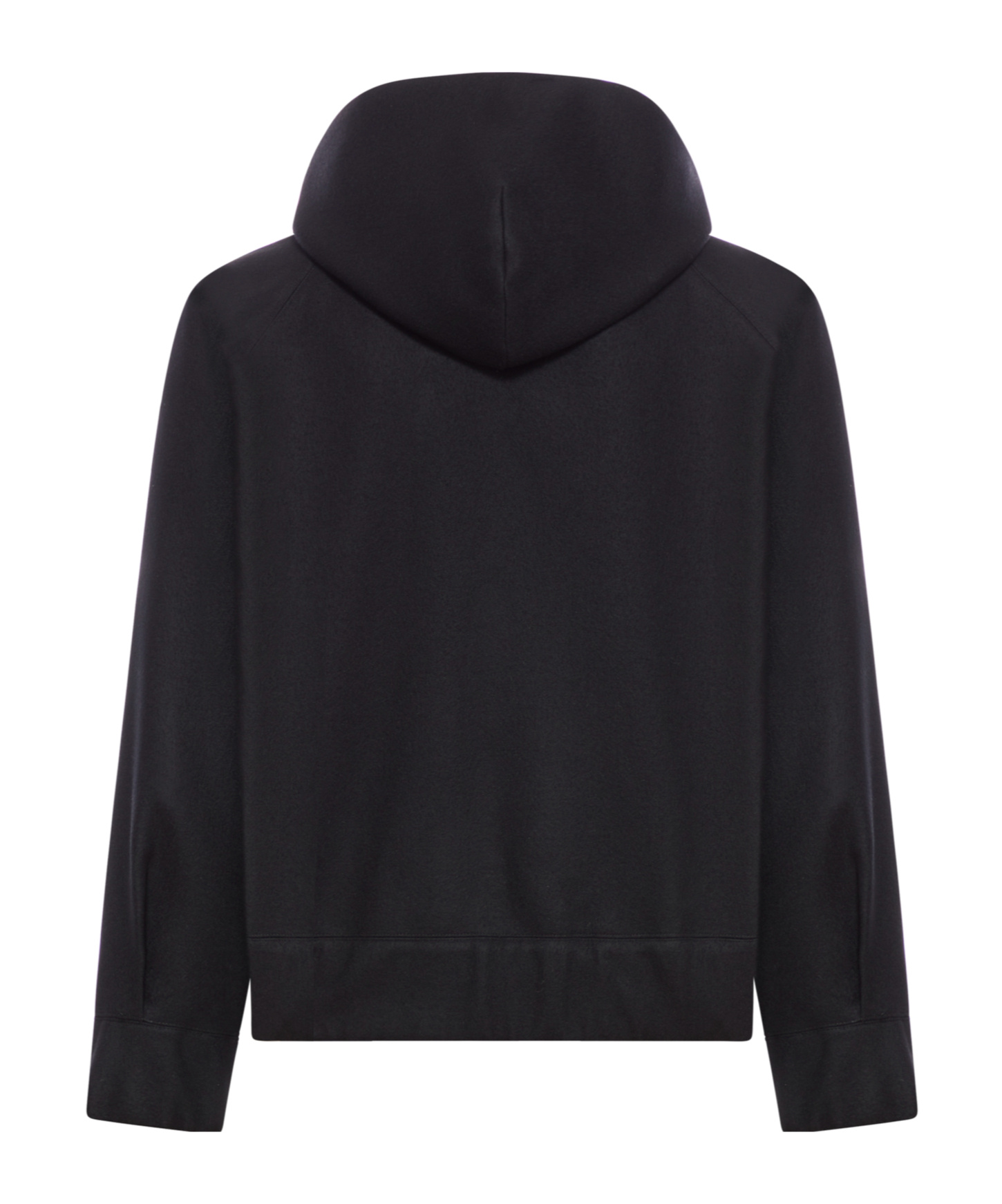 Sacai Wool Melton X Sponge Sweat Hoodie In Black